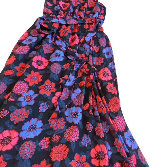 Modcloth Illuminated Elegance Floral Print Maxi Dress Halter Neck Size Small NWT - Picture 3 of 12